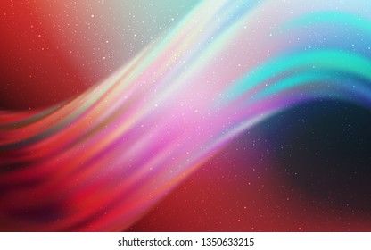 Light Blue, Red vector texture with milky way stars. Shining illustration with sky stars on abstract template. Pattern for astronomy websites.