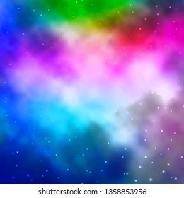 Light Blue, Red vector texture with beautiful stars. Decorative illustration with stars on abstract template. Pattern for wrapping gifts.