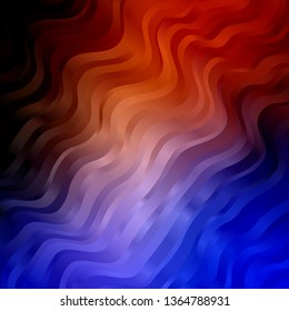 Light Blue, Red vector texture with circular arc. Gradient illustration in simple style with bows. Design for your business promotion.
