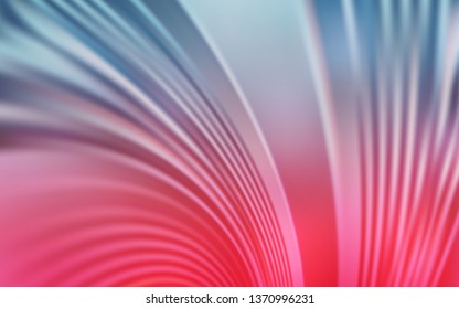 Light Blue, Red vector texture with bent lines. A circumflex abstract illustration with gradient. Colorful wave pattern for your design.