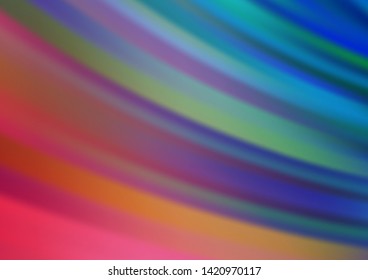 Light Blue, Red vector texture with colored lines. Lines on blurred abstract background with gradient. Best design for your ad, poster, banner.