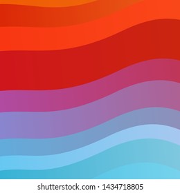 Light Blue, Red vector texture with wry lines. Bright sample with colorful bent lines, shapes. Pattern for websites, landing pages.