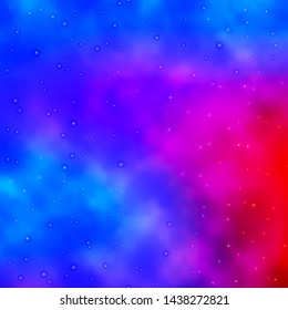 Light Blue, Red vector texture with beautiful stars. Modern geometric abstract illustration with stars. Theme for cell phones.