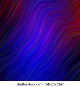 Light Blue, Red vector texture with wry lines. Brand new colorful illustration with bent lines. Pattern for busines booklets, leaflets