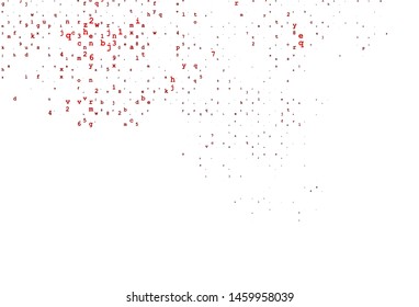Light Blue, Red vector texture with ABC characters. Blurred design in simple style with signs of alphabet. Smart design for your business advert of university.