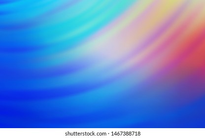 Light Blue, Red vector texture with bent lines. A shining illustration, which consists of curved lines. A completely new template for your design.