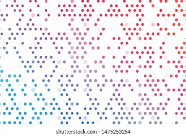 Light Blue, Red vector texture with disks. Illustration with set of shining colorful abstract circles. Template for your brand book.