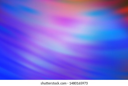 Light Blue, Red vector texture with curved lines. A circumflex abstract illustration with gradient. A completely new design for your business.