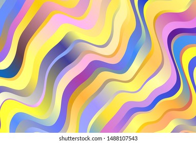 Light Blue, Red vector texture with bent lines. Geometric illustration in abstract style with gradient.  A completely new design for your business.