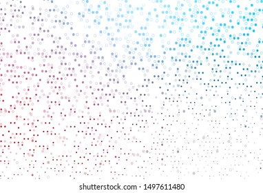 Light Blue, Red vector texture with disks. Illustration with set of shining colorful abstract circles. Pattern for beautiful websites.