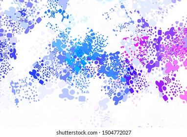 Light Blue, Red vector texture with abstract forms. Colorful chaotic forms with gradient in modern style. Simple design for your web site.