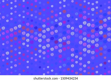 Light Blue, Red vector texture with bent lines. Colorful illustration in abstract style with gradient. A new texture for your  ad, booklets, leaflets.