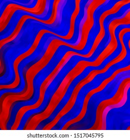 Light Blue, Red vector texture with wry lines. Gradient illustration in simple style with bows. Template for cellphones.