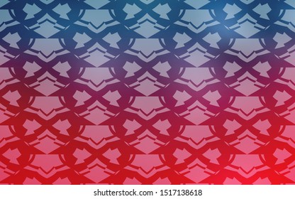Light Blue, Red vector texture with beautiful stars. Decorative illustration with stars on abstract template. Best design for your ad, poster, banner.