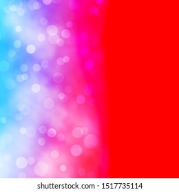 Light Blue, Red vector texture with disks. Abstract illustration with colorful spots in nature style. Pattern for wallpapers, curtains.