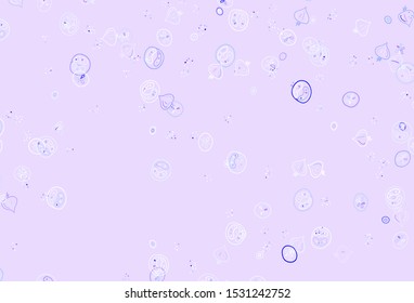 Light Blue, Red vector texture with delicious snacks. Decorative illustration with food on abstract template. Pattern for ad, booklets, leaflets of restaurants.