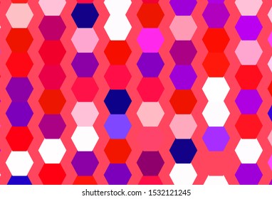 Light Blue, Red vector texture with colorful hexagons. Abstract illustration with colorful hexagons. Pattern for landing pages.