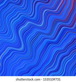 Light Blue, Red vector texture with wry lines. Gradient illustration in simple style with bows. Pattern for busines booklets, leaflets