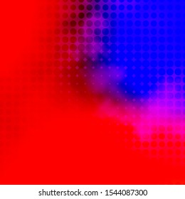 Light Blue, Red vector texture with disks. Abstract decorative design in gradient style with bubbles. Pattern for business ads.