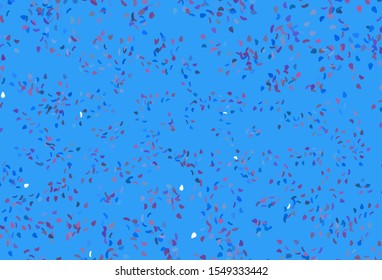Light Blue, Red vector texture with random forms. Colorful chaotic forms with gradient in modern style. Elegant design for wallpapers.