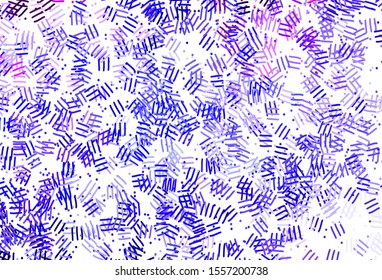 Light Blue, Red vector texture with colored lines, dots. Shining colored illustration with sharp stripes. Template for your beautiful backgrounds.