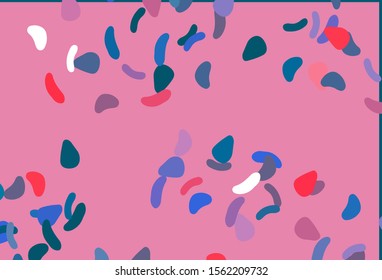 Light Blue, Red vector texture with random forms. Modern abstract illustration with colorful random forms. Best smart design for your business.