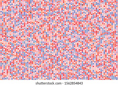 Light Blue, Red vector texture with disks. Glitter abstract illustration with blurred drops of rain. Pattern for futuristic ad, booklets.