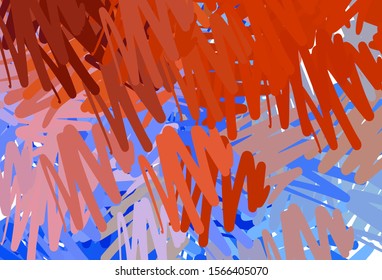 Light Blue, Red vector texture with colored lines. Glitter abstract illustration with colorful sticks. Best design for your ad, poster, banner.