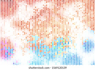 Light Blue, Red vector texture with disks. Abstract illustration with colored bubbles in nature style. Pattern for textures of wallpapers.