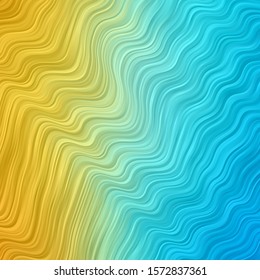 Light Blue, Red vector texture with wry lines. Brand new colorful illustration with bent lines. Template for cellphones.