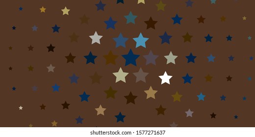 Light Blue, Red vector texture with beautiful stars. Blur decorative design in simple style with stars. Design for your business promotion.