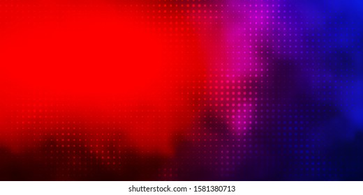 Light Blue, Red vector texture with disks. Illustration with set of shining colorful abstract spheres. Pattern for websites.