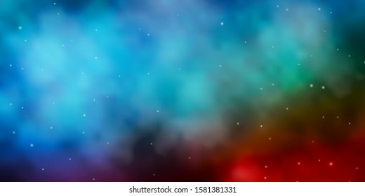 Light Blue, Red vector texture with beautiful stars. Colorful illustration with abstract gradient stars. Pattern for wrapping gifts.