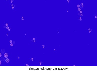 Light Blue, Red vector texture with disks. Modern abstract illustration with colorful water drops. Pattern for futuristic ad, booklets.