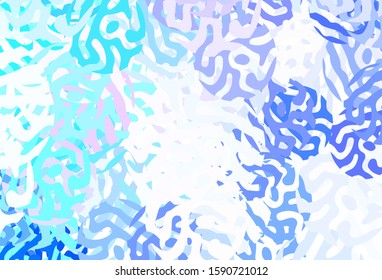Light Blue, Red vector texture with abstract forms. Decorative design in abstract style with random forms. Best smart design for your business.
