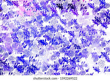 Light Blue, Red vector texture with abstract forms. Decorative design in abstract style with random forms. Elegant design for wallpapers.