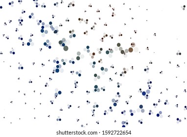 Light Blue, Red vector texture with disks. Blurred decorative design in abstract style with bubbles. New template for your brand book.