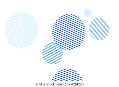 Light Blue, Red vector texture with disks. Illustration with set of shining colorful abstract circles. Pattern for futuristic ad, booklets.