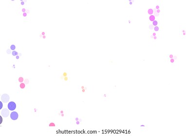 Light Blue, Red vector texture with disks. Modern abstract illustration with colorful water drops. Pattern for futuristic ad, booklets.