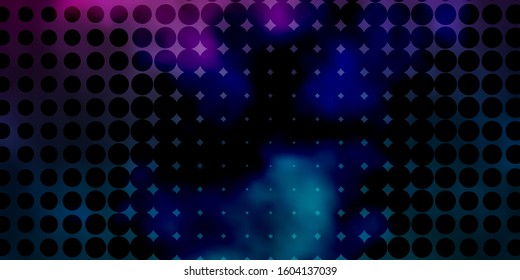 Light Blue, Red vector texture with disks. Glitter abstract illustration with colorful drops. Pattern for websites.