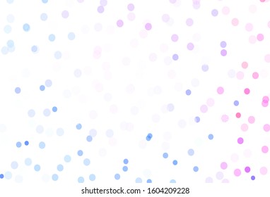 Light Blue, Red vector texture with colored snowflakes. Glitter abstract illustration with crystals of ice. Template for a new year background.