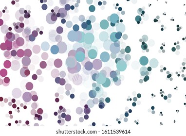 Light Blue, Red vector texture with disks. Glitter abstract illustration with blurred drops of rain. Design for poster, banner of websites.