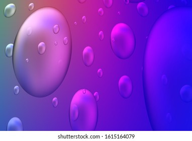 Light Blue, Red vector texture with disks. Glitter abstract illustration with blurred drops of rain. The pattern can be used for ads, leaflets of liquid.