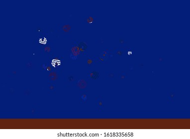 Light Blue, Red vector texture with abstract forms. Colorful chaotic forms with gradient in modern style. Background for a cell phone.