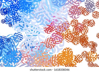 Light Blue, Red vector texture with abstract forms. Illustration with colorful gradient shapes in abstract style. Best smart design for your business.