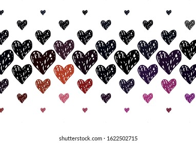 Light Blue, Red vector texture with lovely hearts. Smart illustration with gradient hearts in valentine style. Pattern for marriage gifts, congratulations.