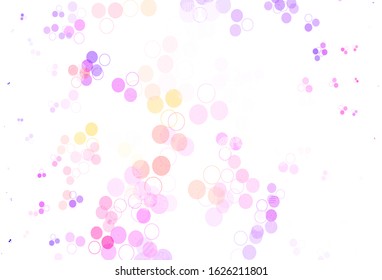 Light Blue, Red vector texture with disks. Modern abstract illustration with colorful water drops. Pattern for futuristic ad, booklets.