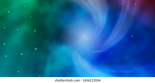 Azul claro, textura vectorial roja con bellas estrellas. Ilustración colorida con estrellas abstractas de gradiente. Diseño para su promoción empresarial.