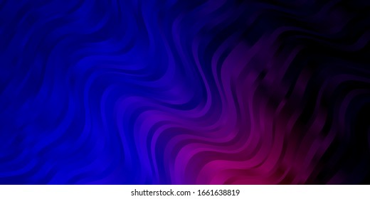 Light Blue, Red vector texture with wry lines. Bright illustration with gradient circular arcs. Pattern for ads, commercials.