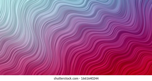 Light Blue, Red vector texture with wry lines. Brand new colorful illustration with bent lines. Pattern for websites, landing pages.